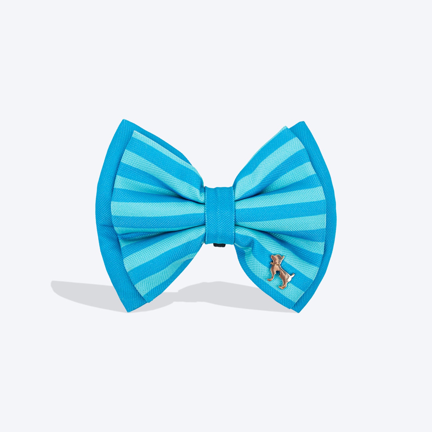 HUFT Happy Stripes Bow Tie For Dog - Blue & Turquoise - Heads Up For Tails