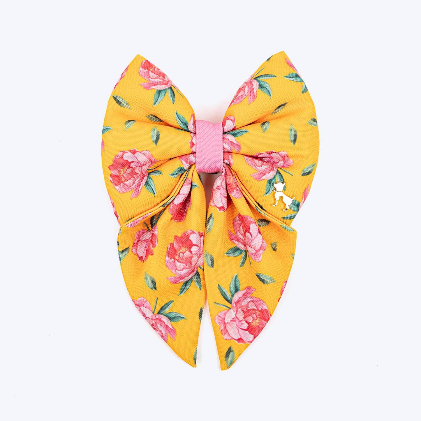 HUFT Blush Bloom Lady Bow Tie For Dog - Yellow - Heads Up For Tails