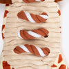 Dash Dog Stripy Giraffe Squeaky Plush Toy For Dog - Brown & Beige - Heads Up For Tails
