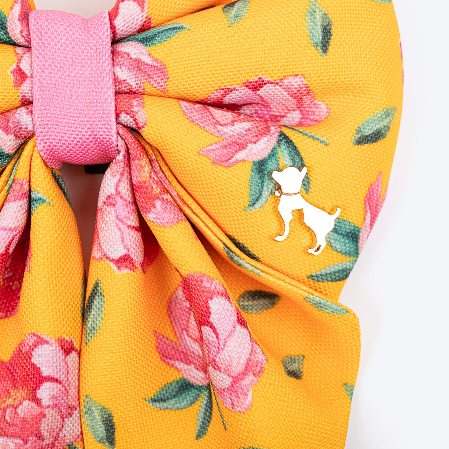 HUFT Blush Bloom Lady Bow Tie For Dog - Yellow - Heads Up For Tails