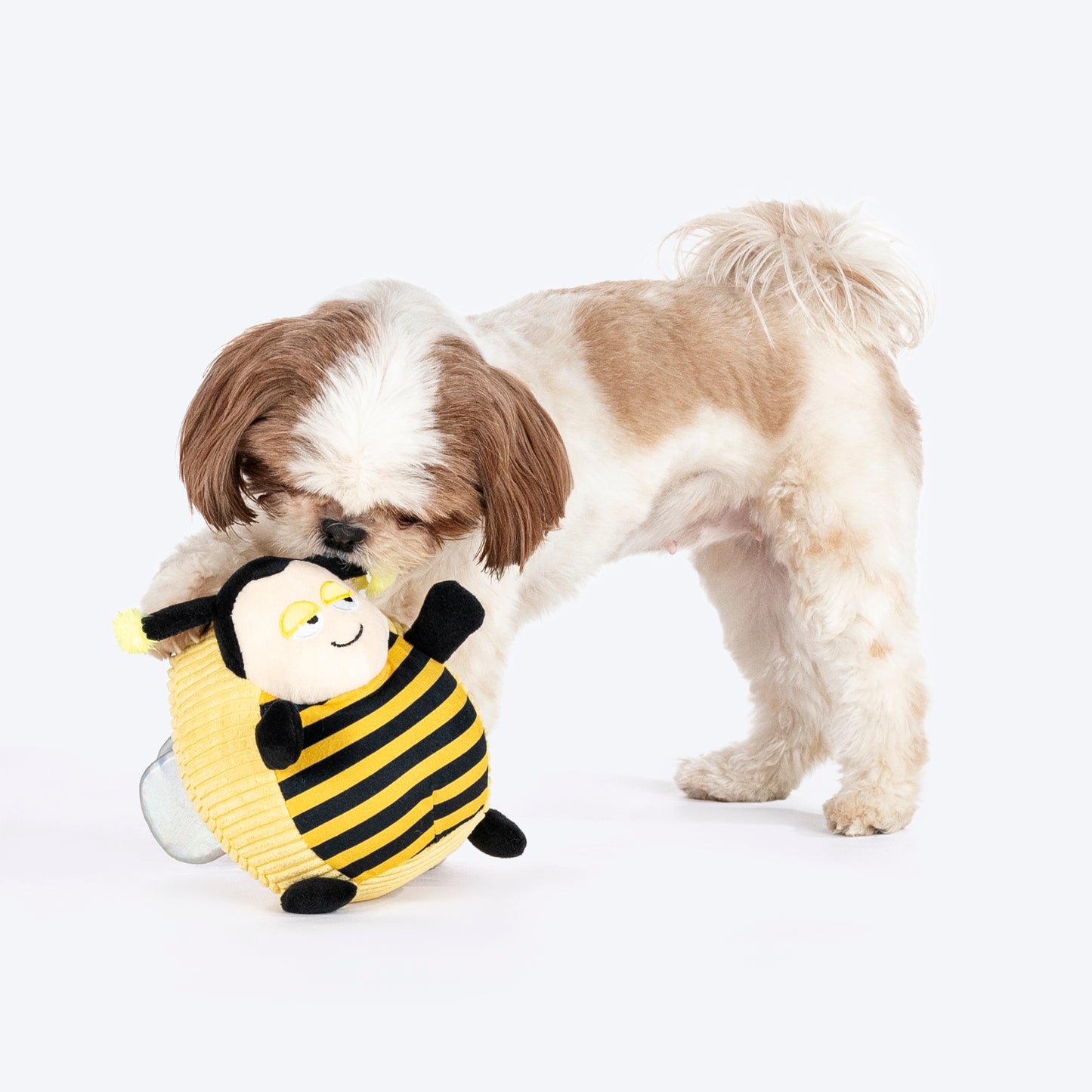 HUFT Bee-Ing Cheeky Plush Toy For Dog - Yellow & Black - Heads Up For Tails