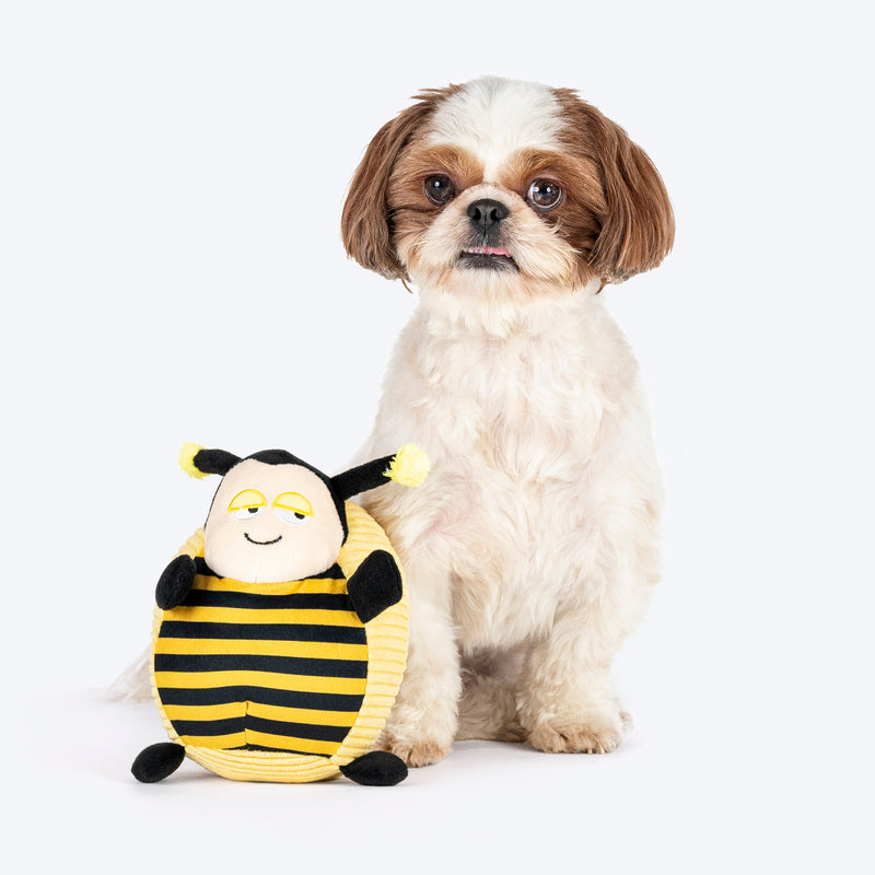 HUFT Bee-Ing Cheeky Plush Toy For Dog - Yellow & Black - Heads Up For Tails