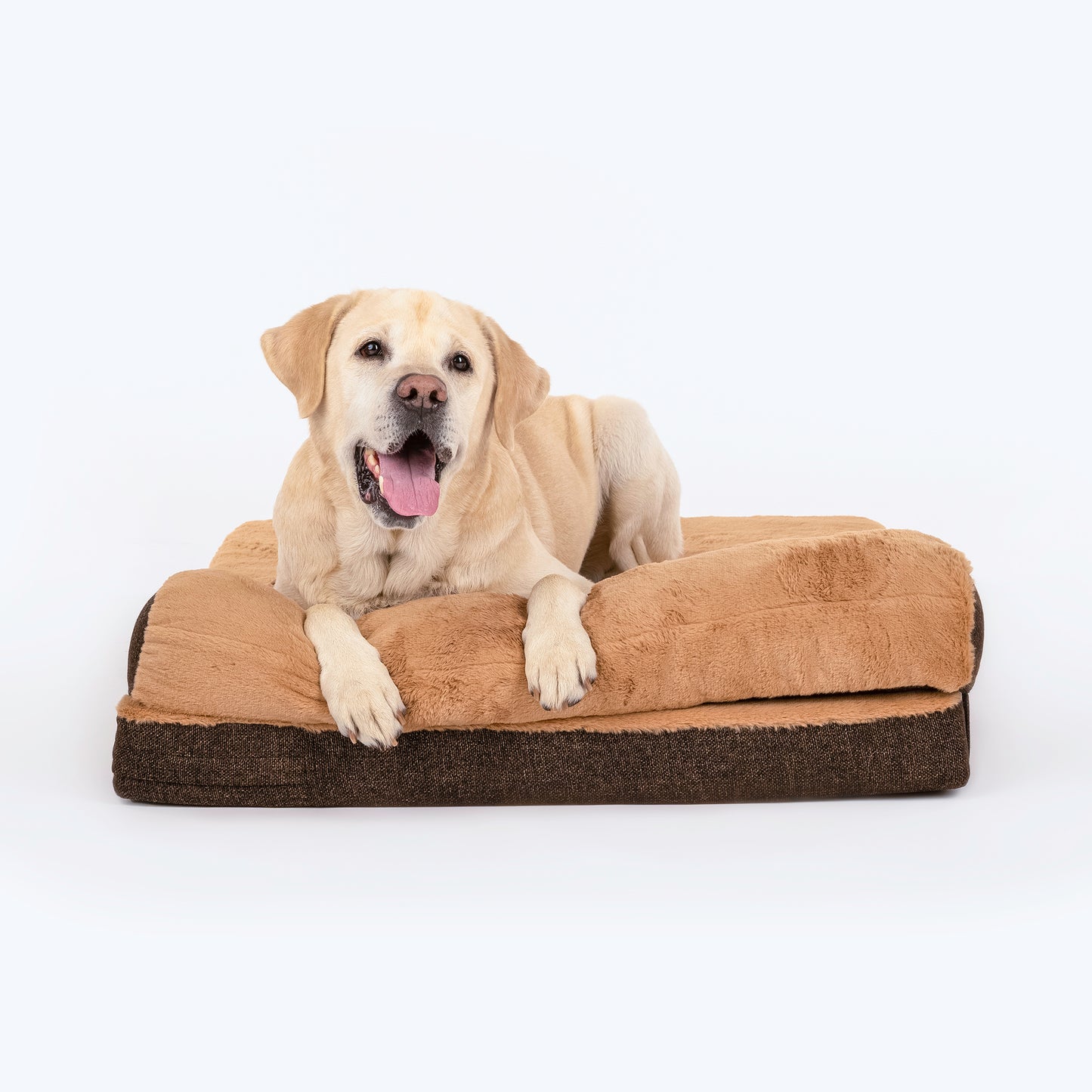 HUFT Furry Orthopedic Dog Bed - Brown (Made To Order) - Heads Up For Tails