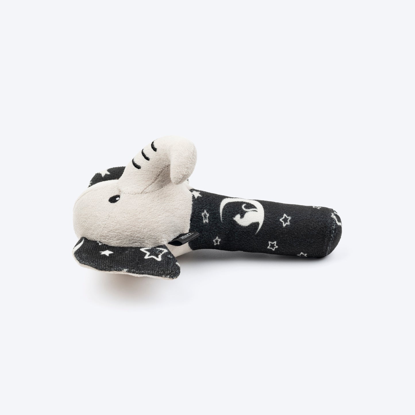 HUFT Crinkly Elly Squeaky Plush Toy For Small Dog - Black - Heads Up For Tails