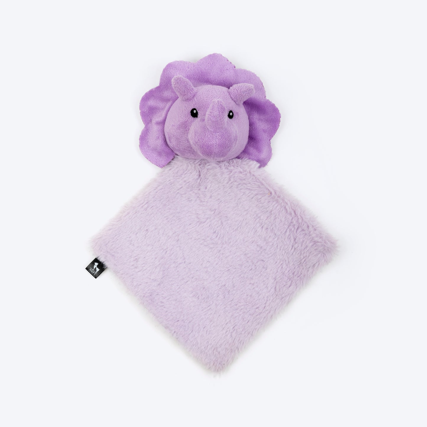 HUFT Crinkly Rumbly Rhino Plush Toy For Small Dog - Lavender - Heads Up For Tails