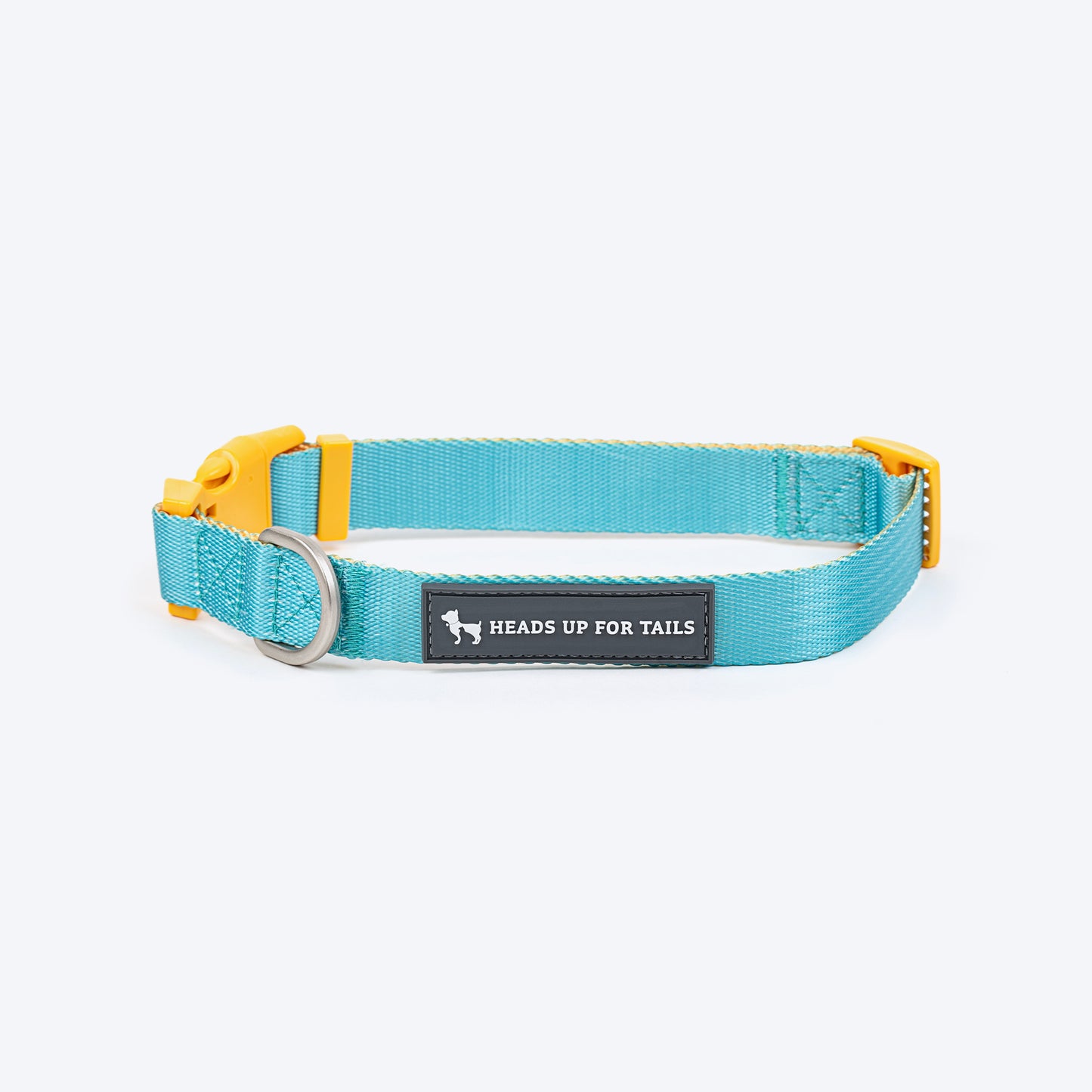 HUFT Dichromatic Collar For Dog - Turquoise & Yellow - Heads Up For Tails