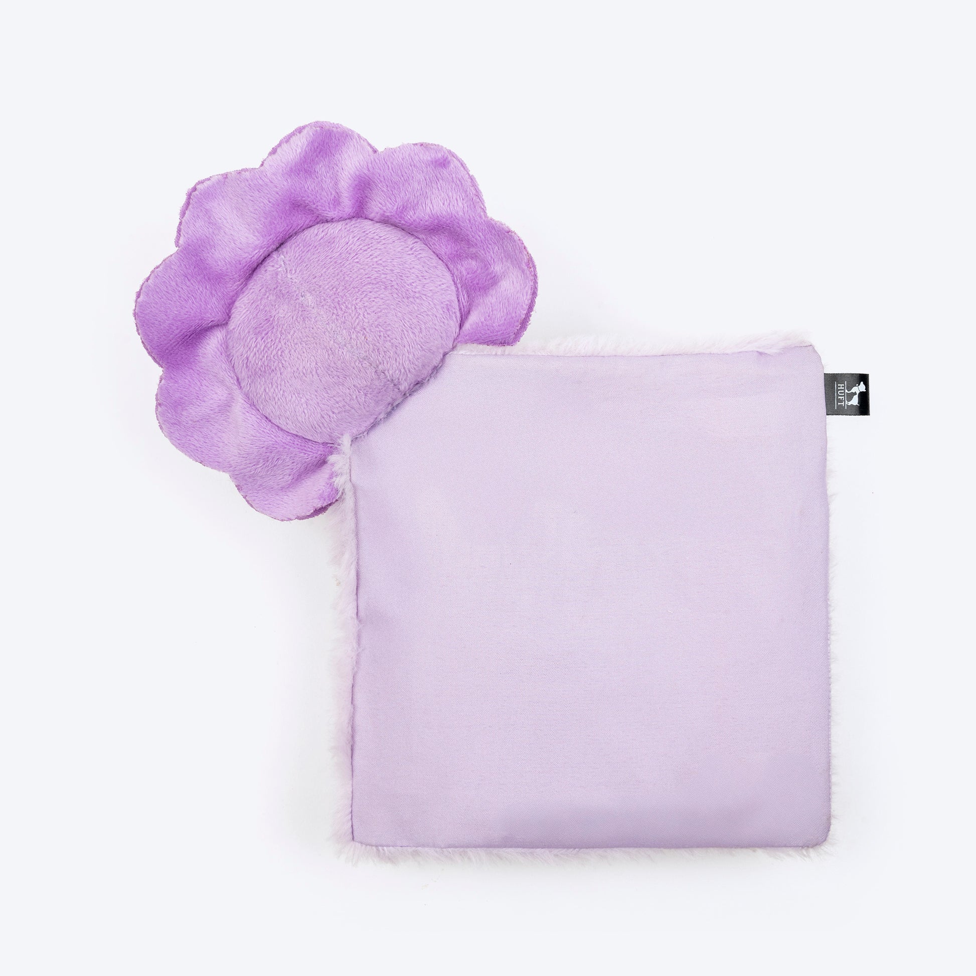 HUFT Crinkly Rumbly Rhino Plush Toy For Small Dog - Lavender - Heads Up For Tails