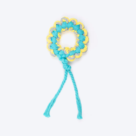 HUFT Chewsies Ring Rope Toy for Puppies & Small Dogs- Multicolor_01