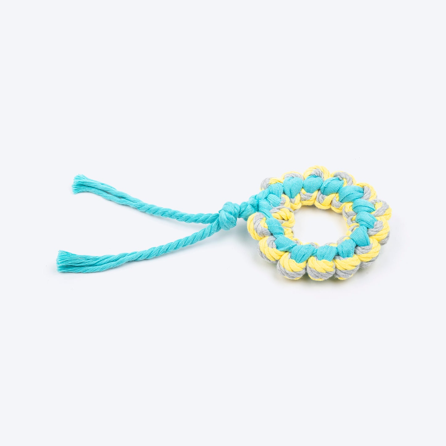 HUFT Chewsies Ring Rope Toy for Puppies & Small Dogs- Multicolor_02