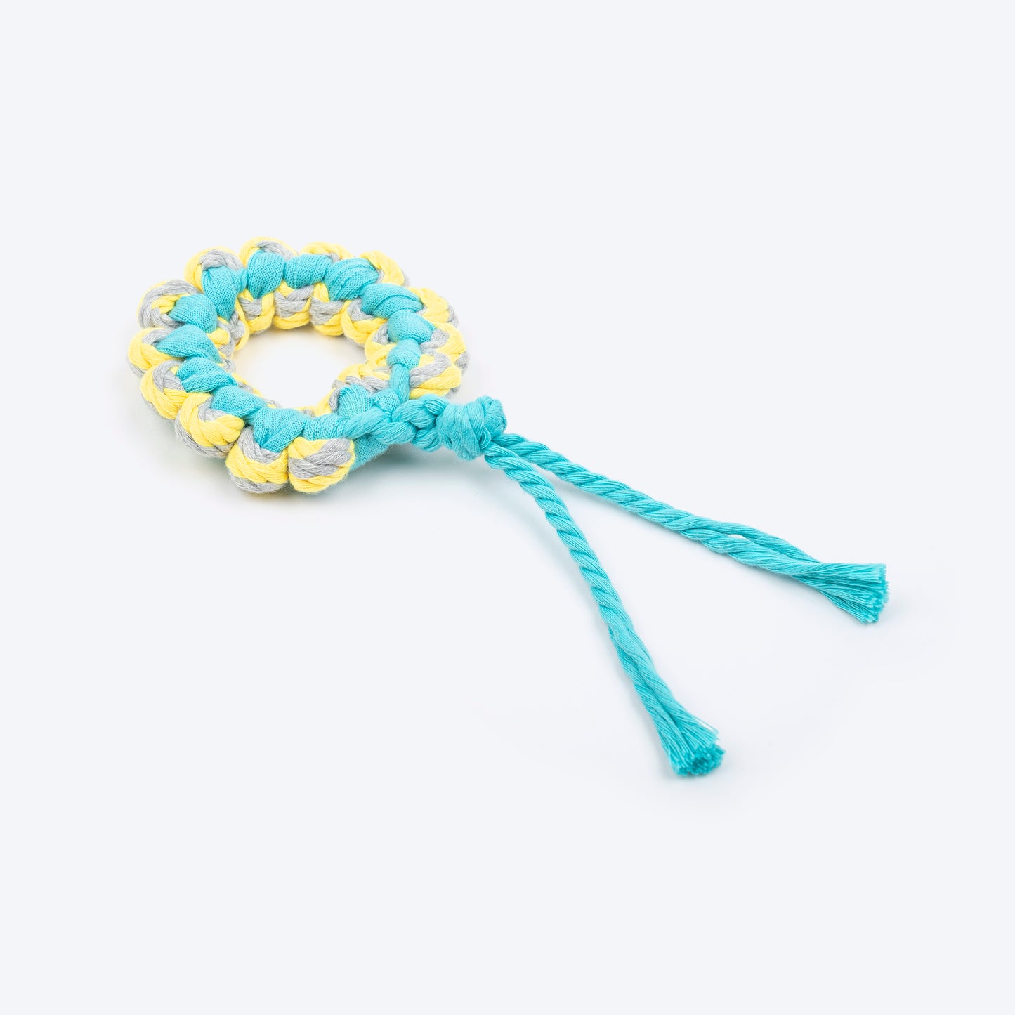 HUFT Chewsies Ring Rope Toy for Puppies & Small Dogs- Multicolor_03
