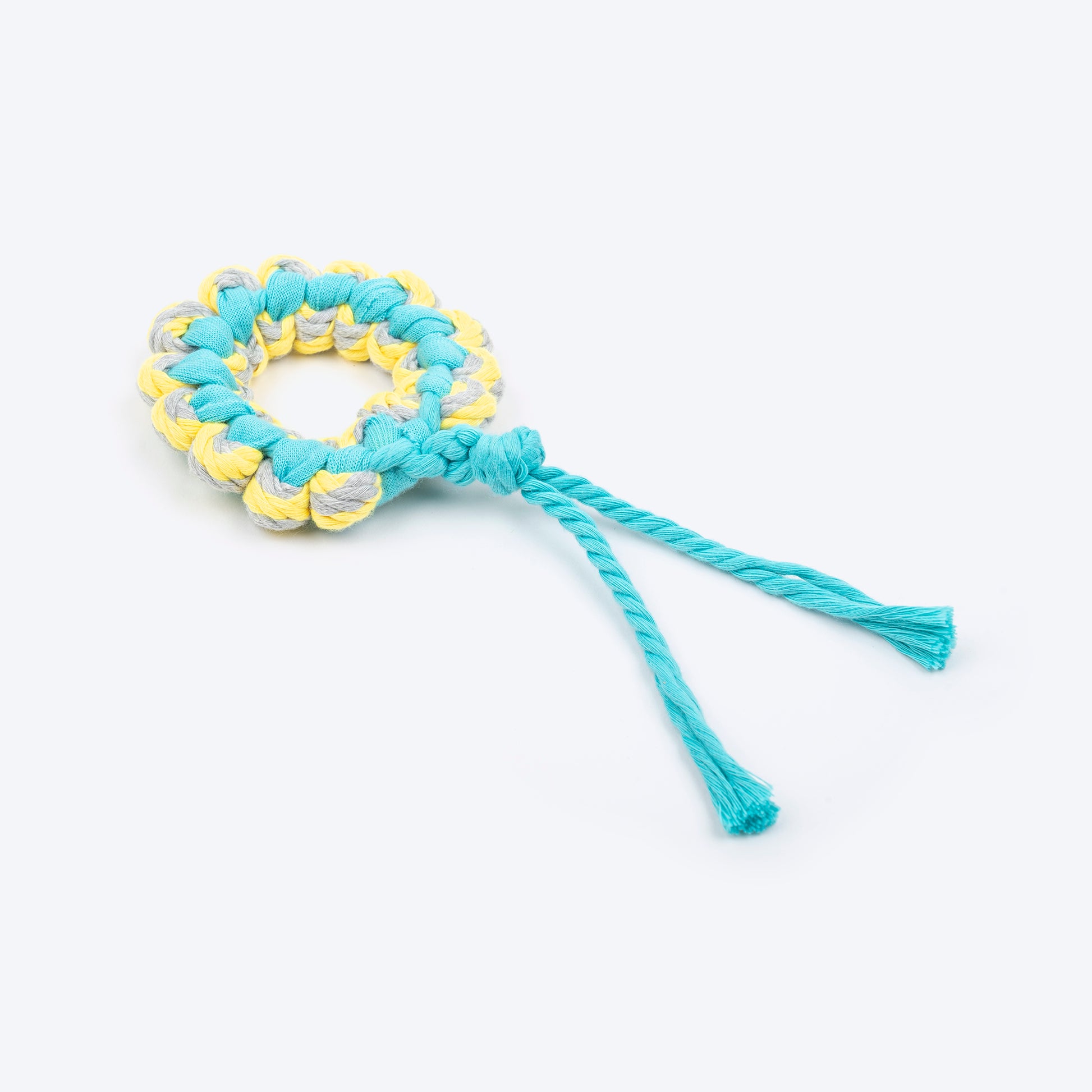 HUFT Chewsies Ring Rope Toy for Puppies & Small Dogs- Multicolor_03