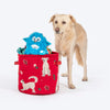 HUFT Doodle Buddy Toy Basket For Dog & Cat - Multicolor - Heads Up For Tails