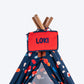 HUFT Personalised Color Pop Teepee Tent For Dogs & Cats - Navy Blue - Heads Up For Tails