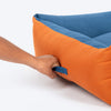 HUFT EasyStep Herring Lounger Bed For Dog - Orange & Blue