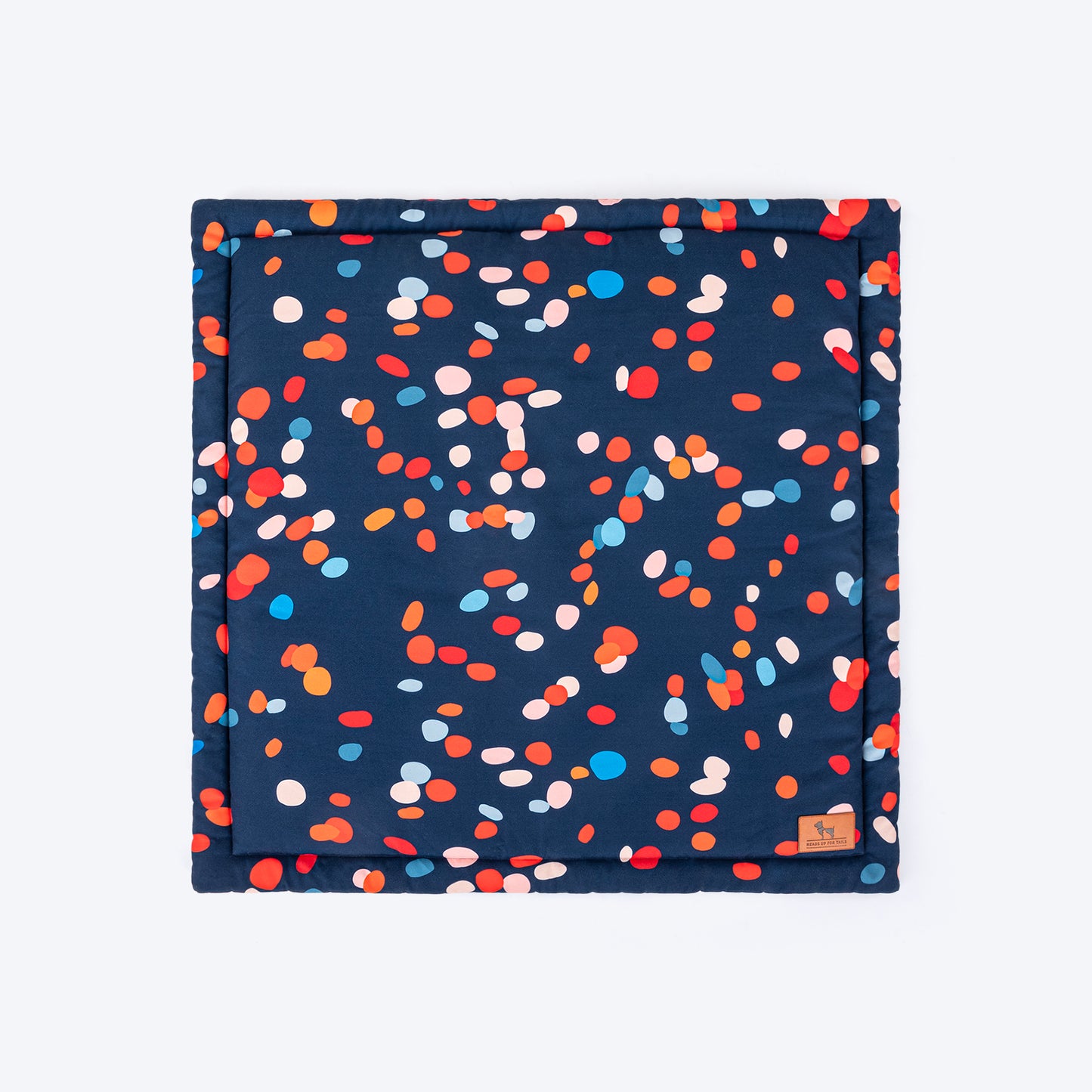 HUFT Personalised Color Pop Teepee Tent For Dogs & Cats - Navy Blue - Heads Up For Tails