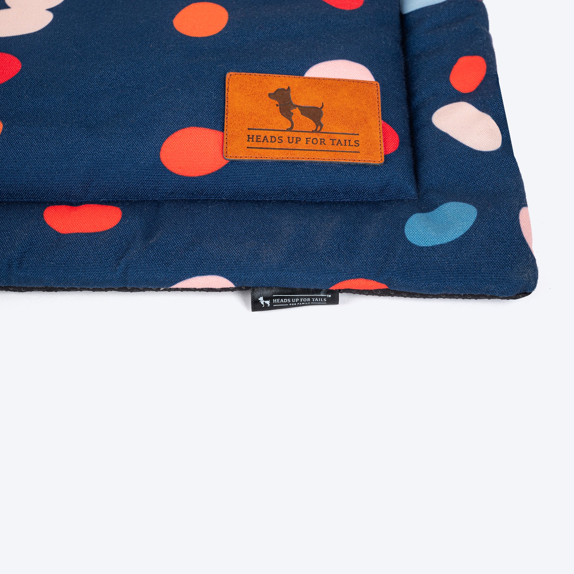 HUFT Personalised Color Pop Teepee Tent For Dogs & Cats - Navy Blue - Heads Up For Tails