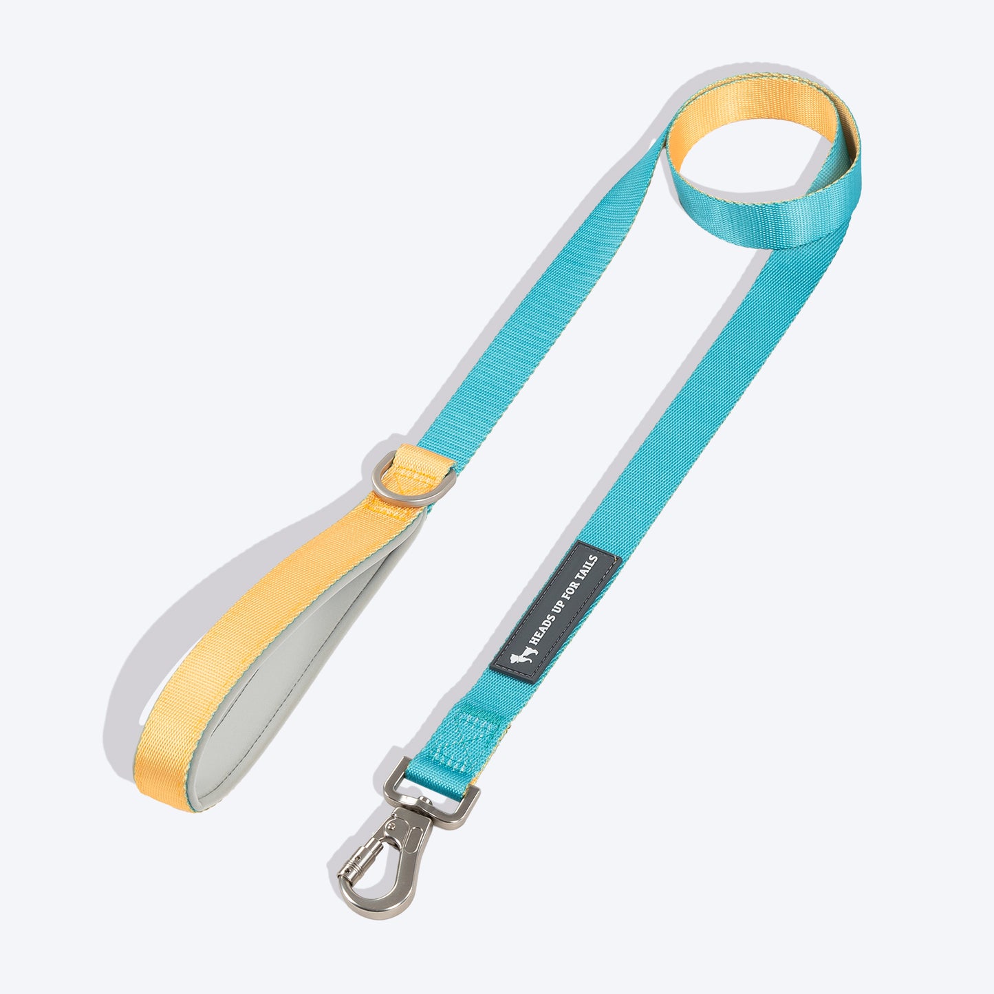HUFT Dichromatic Leash For Dog - Turquoise & Yellow - Heads Up For Tails