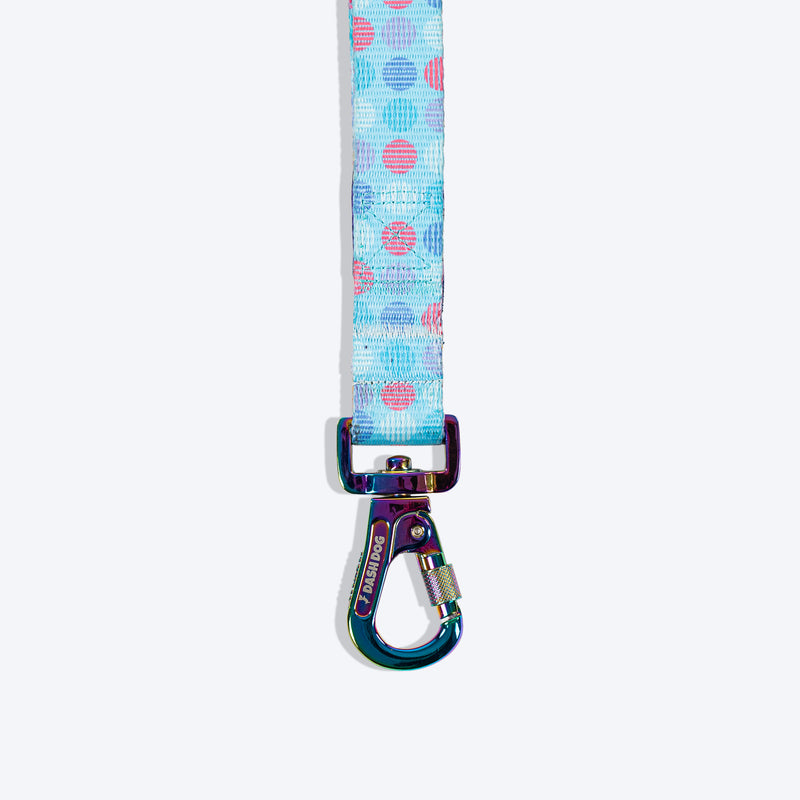 Dash Dog Circle Print Leash - Aqua Blue & Lavender - Heads Up For Tails