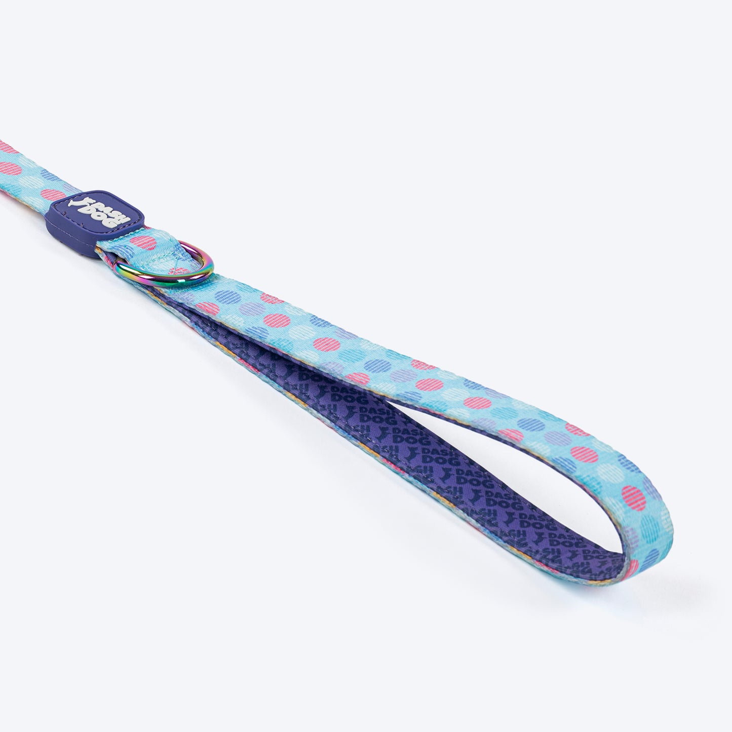 Dash Dog Circle Print Leash - Aqua Blue & Lavender - Heads Up For Tails