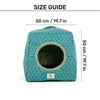 HUFT Jaipuri Gul Block-Printed Tent For Cat - Green & Blue