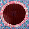 HUFT Jaipuri Phool Block-Printed Tent For Cat - Blue & Pink