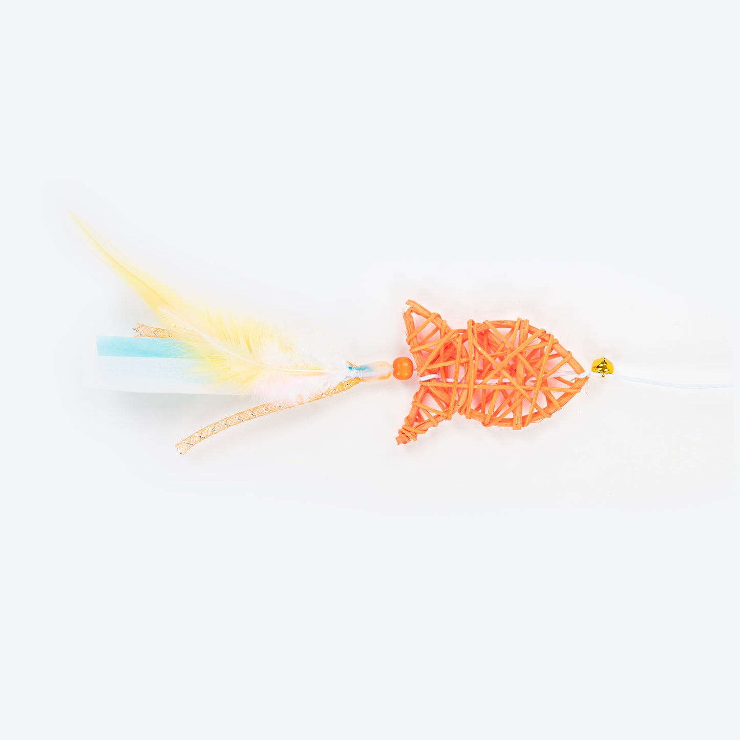HUFT Fishing Trip Wand Toy For Cat - Orange - Heads Up For Tails