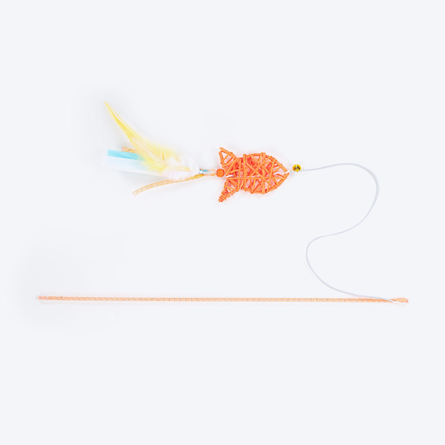 HUFT Fishing Trip Wand Toy For Cat - Orange - Heads Up For Tails