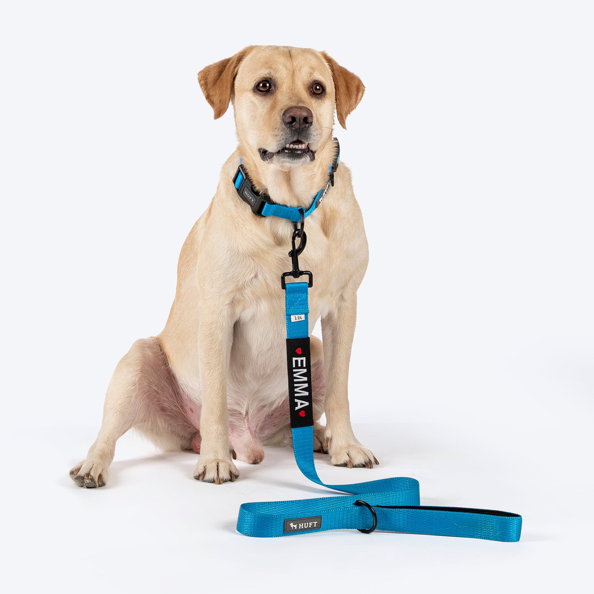 HUFT Classic Personalised Dog Leash - Ocean Blue - Heads Up For Tails