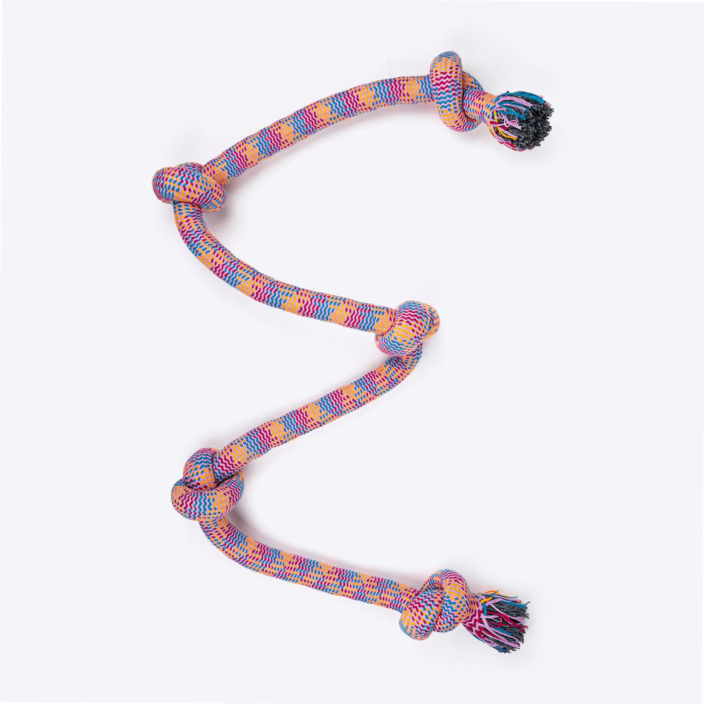 Dash Dog Knotty By Nature Rope Toy For Dog - Pink - Heads Up For Tails
