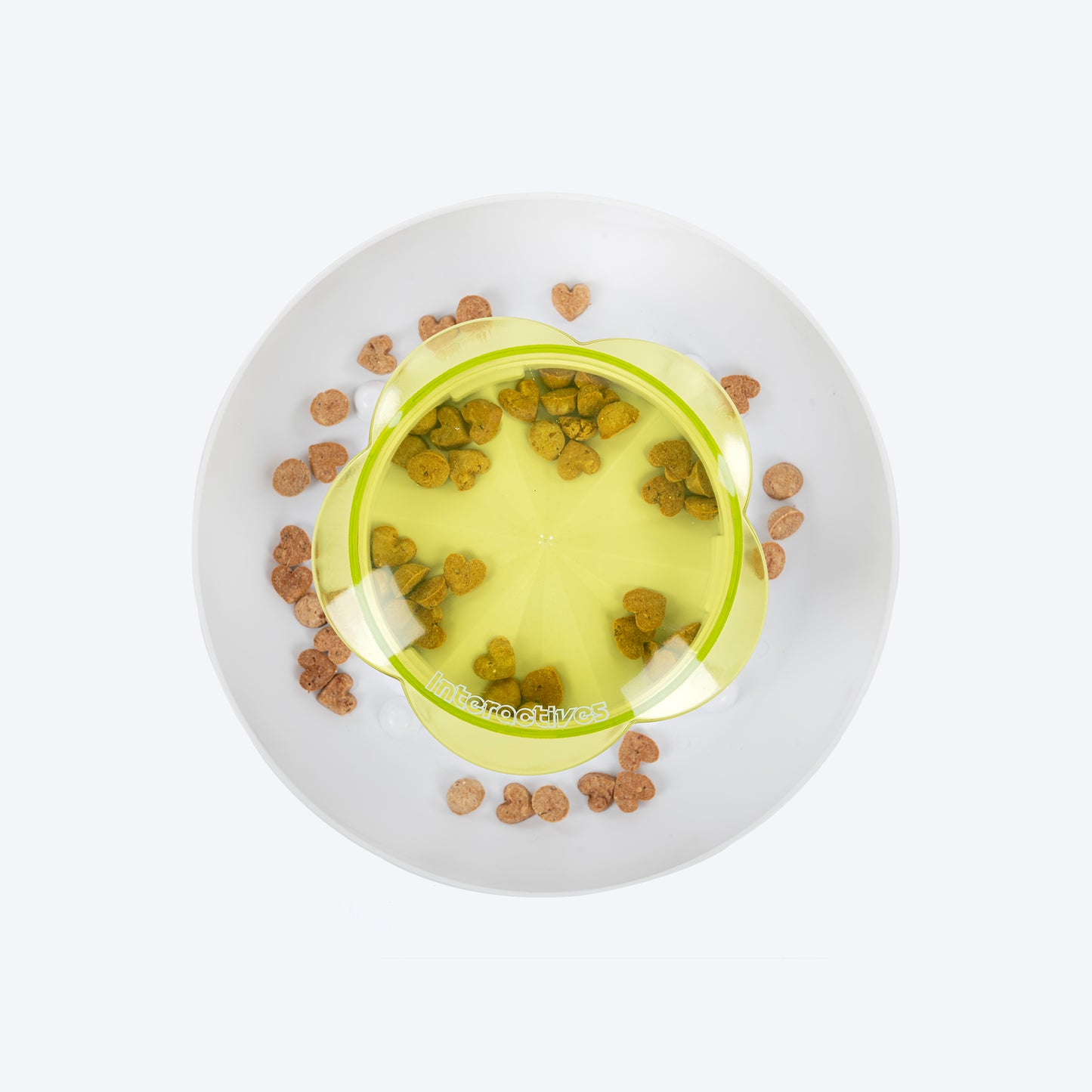 HUFT Push Push Yum! Treat Dispensing Interactive Toy For Dog - White & Green - Heads Up For Tails