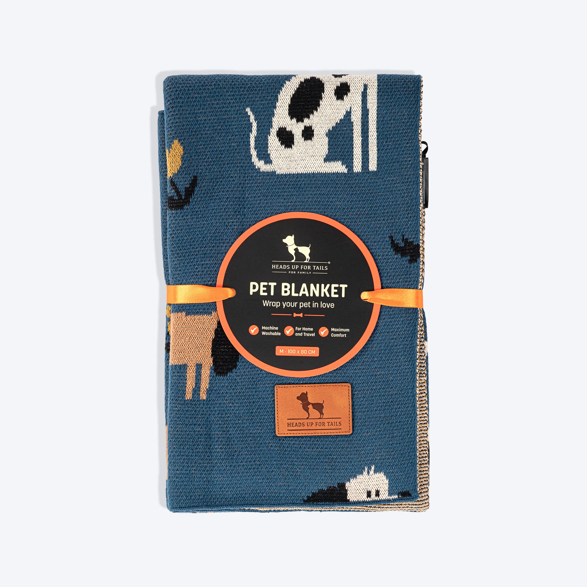 HUFT Bark & Bloom Blanket For Dog - Blue - Heads Up For Tails