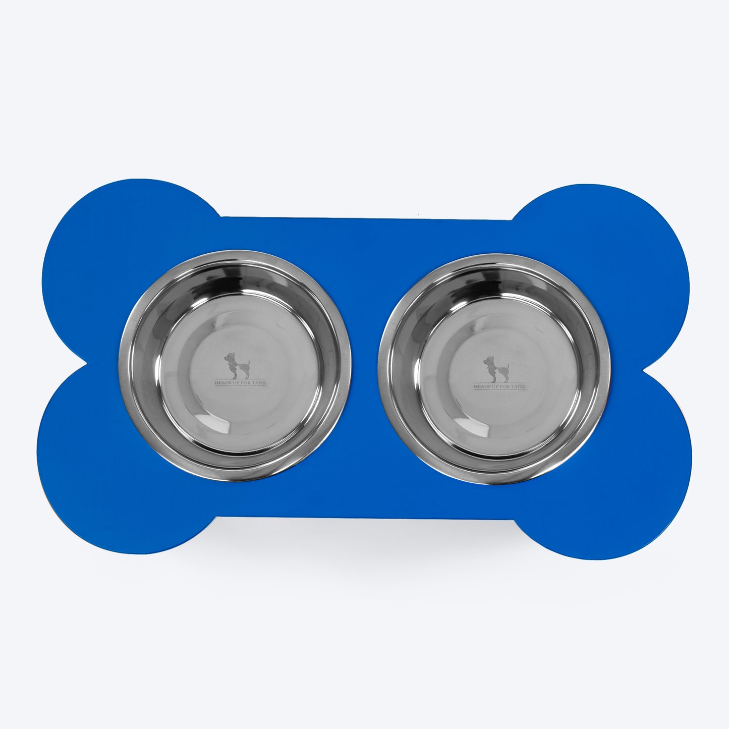 HUFT Personalised Wooden Dog Diner - Blue - Heads Up For Tails