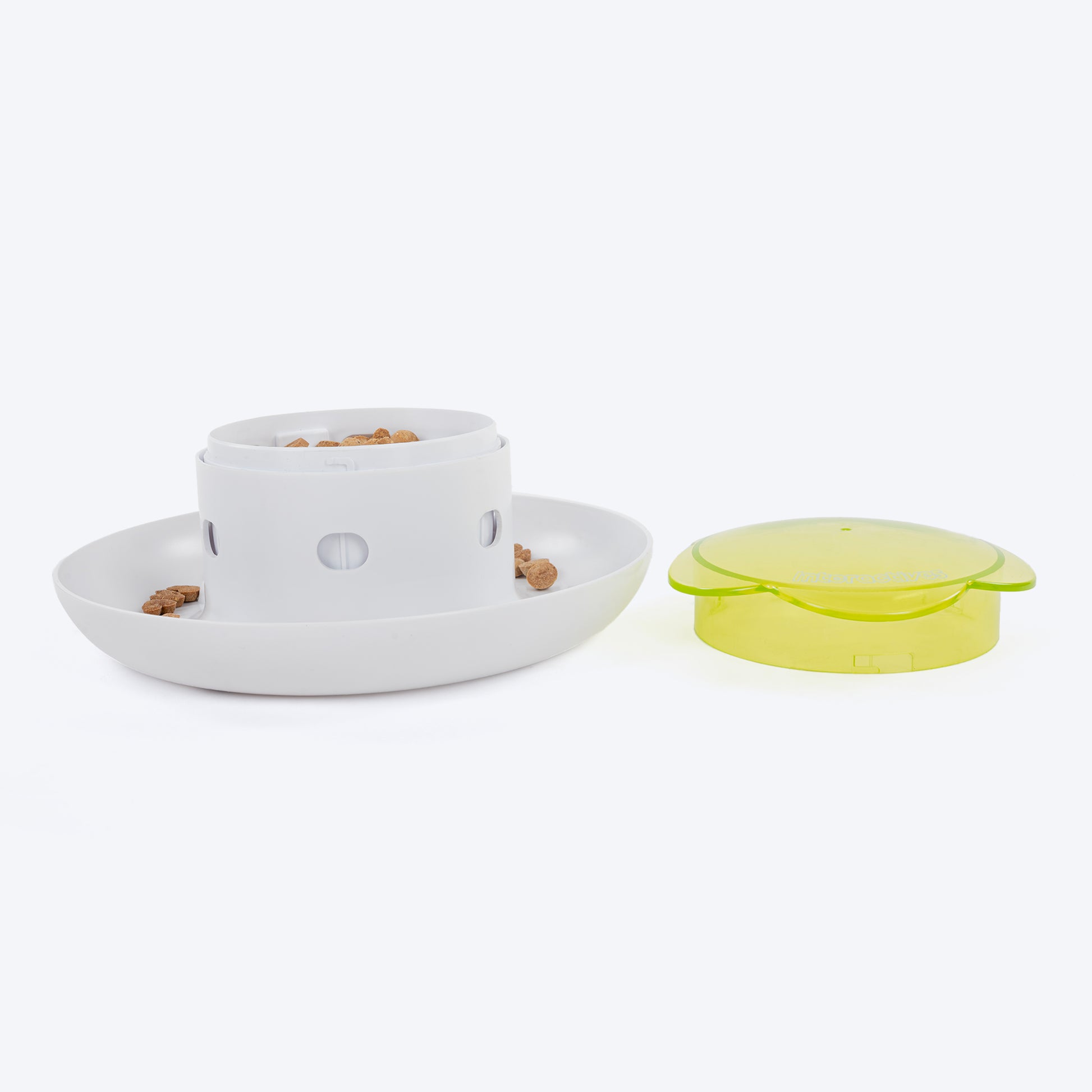 HUFT Push Push Yum! Treat Dispensing Interactive Toy For Dog - White & Green - Heads Up For Tails