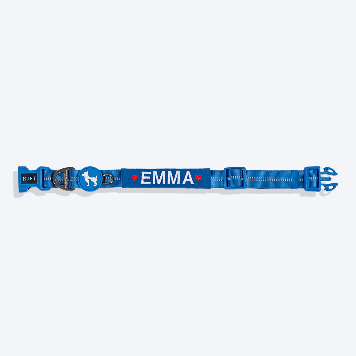 HUFT Xplorers Personalised Dog Collar - Blue - Heads Up For Tails