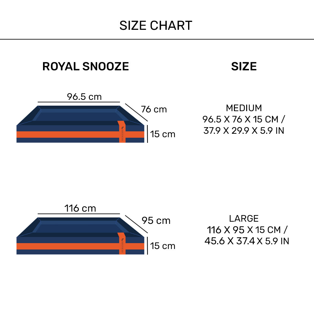 HUFT Royal Snooze Bed for Dog - Navy - Heads Up For Tails