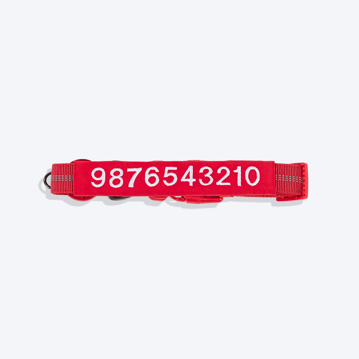 HUFT Personalised Xplorers (Mobile No.) Dog Collar - Red - Heads Up For Tails