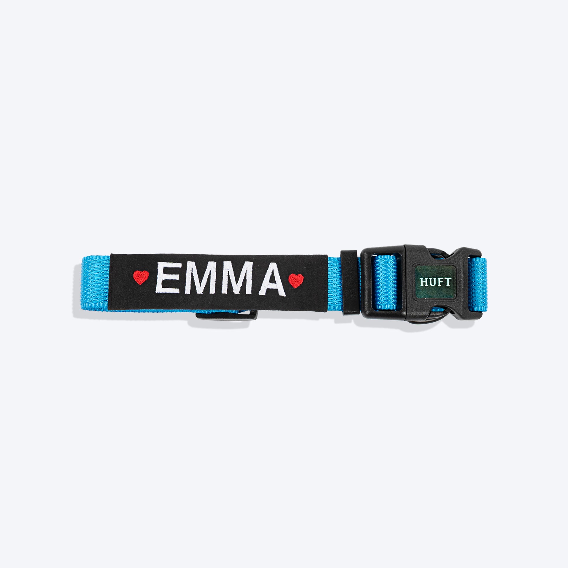 HUFT Classic Personalised Dog Collar - Ocean Blue - Heads Up For Tails