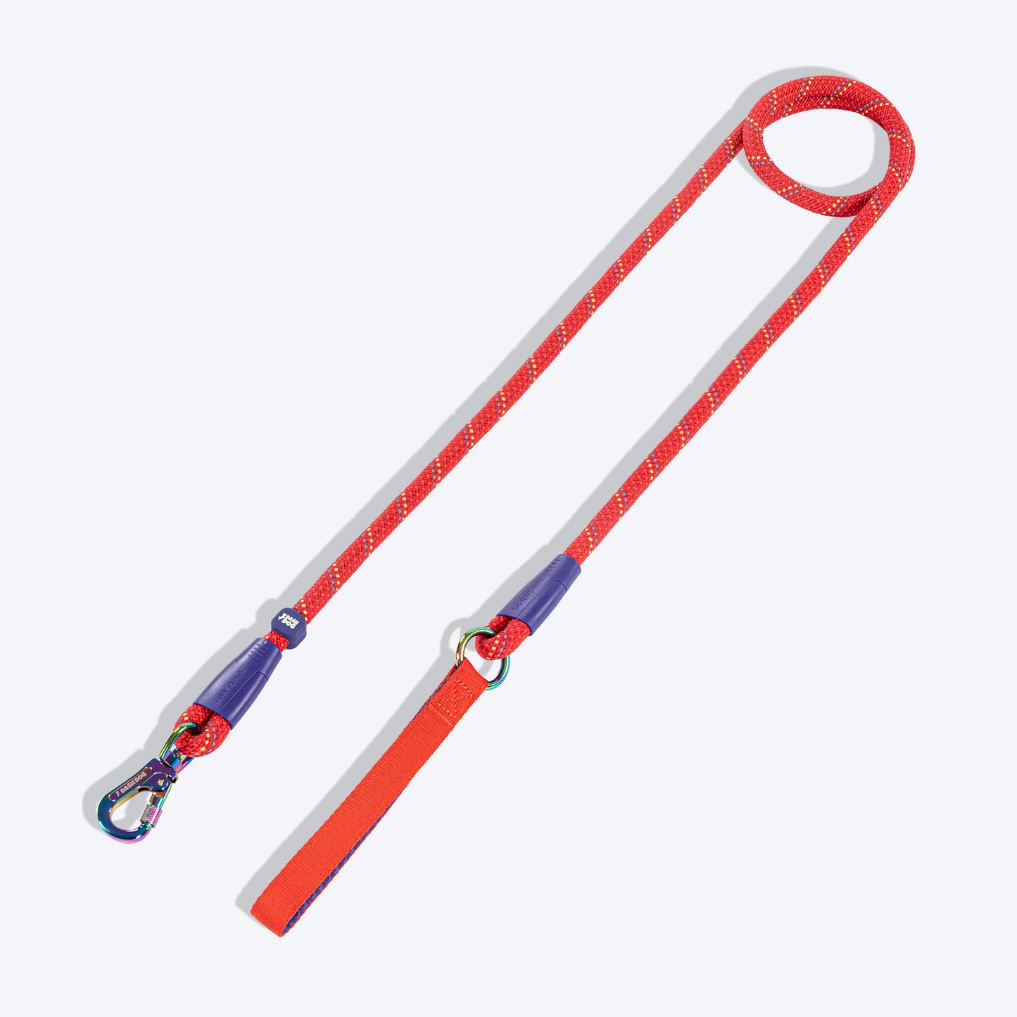 Dash Dog Chaser Rope Leash For Dog - Red - Heads Up For Tails