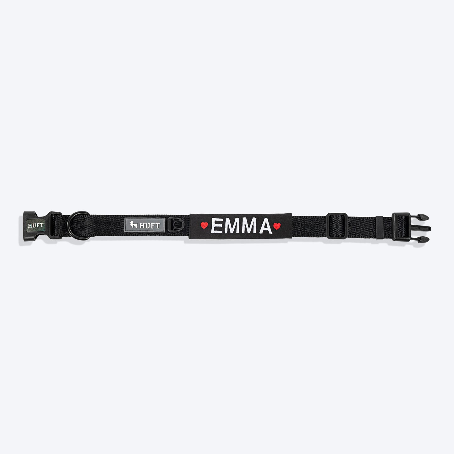 HUFT Classic Personalised Dog Collar - Coal Black - Heads Up For Tails