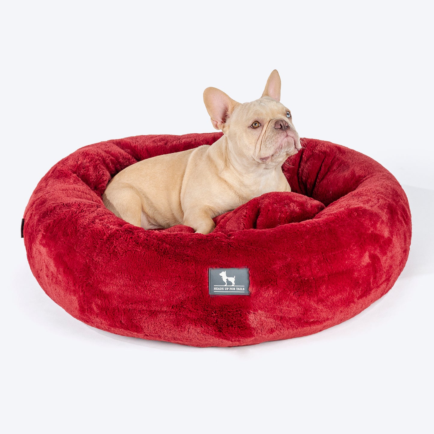 HUFT Jumbo Donut Bed For Dog - Cherry Red (Made to Order)_02