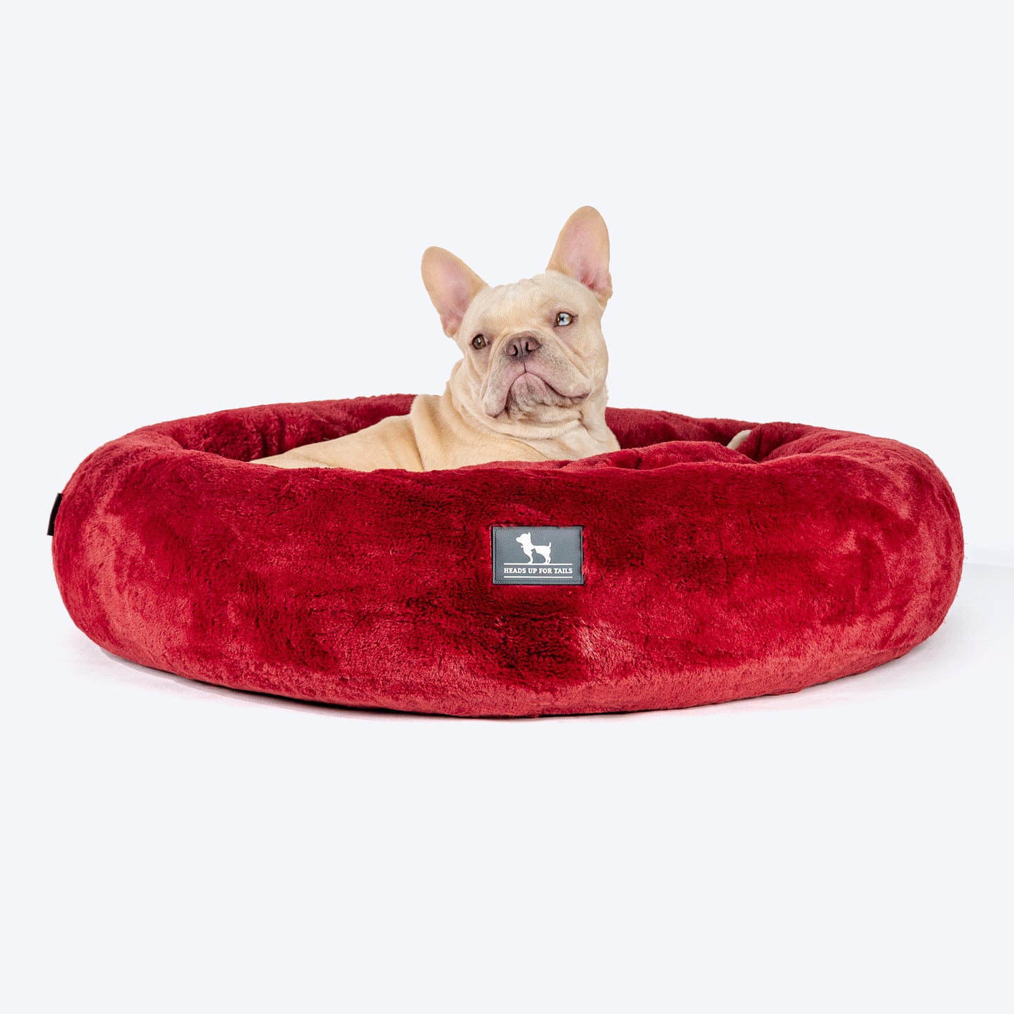 HUFT Jumbo Donut Bed For Dog - Cherry Red (Made to Order)_03