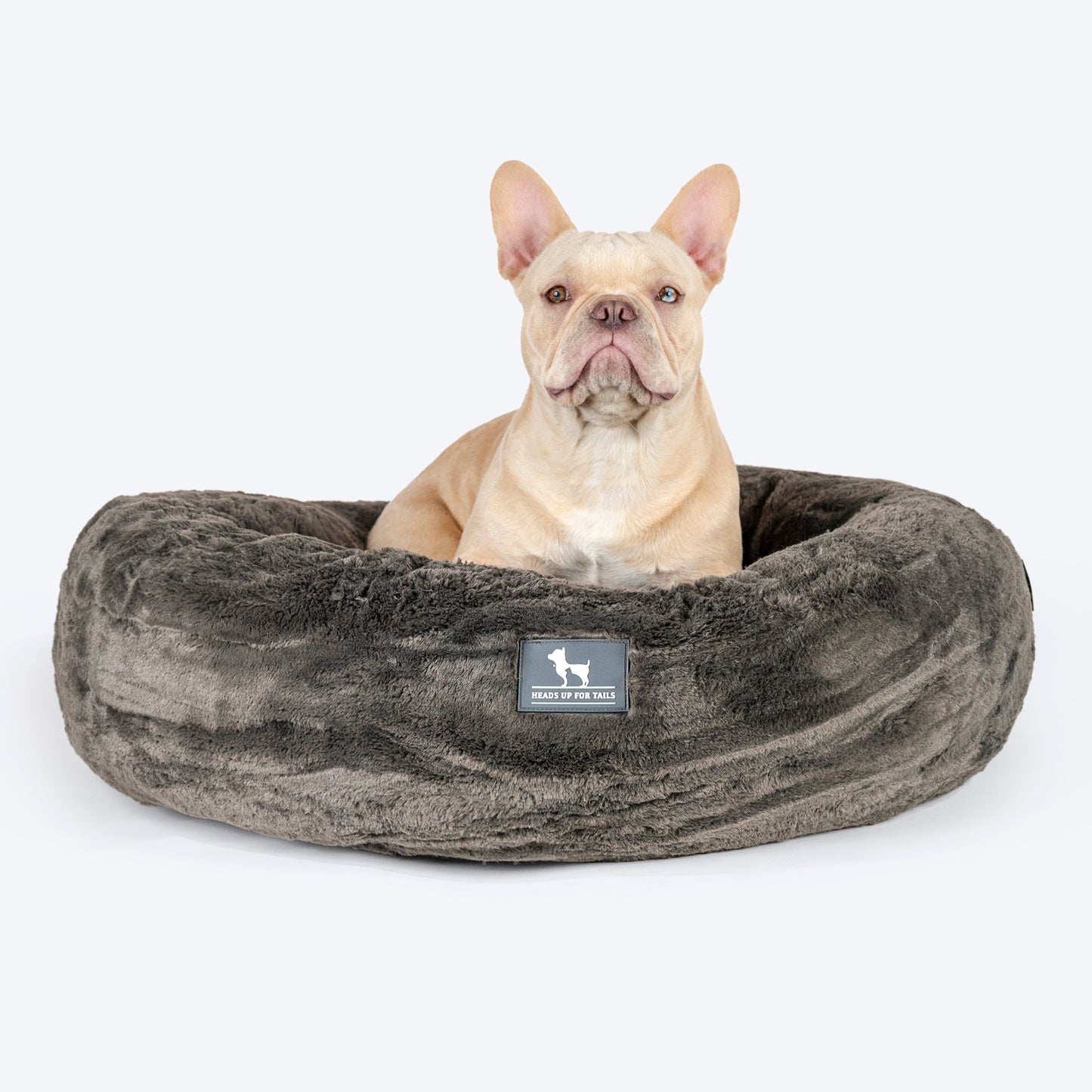 HUFT Snuggle Sphere Donut Bed For Dog & Cat - Grey - Heads Up For Tails