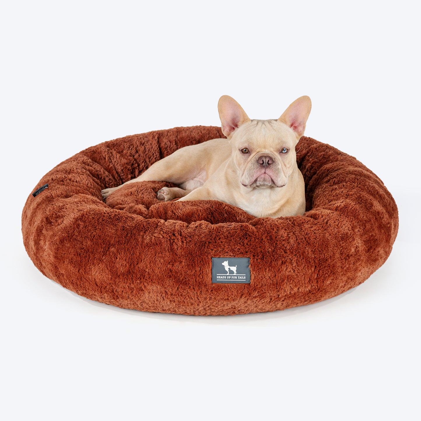 HUFT Snuggle Sphere Donut Bed For Dog & Cat - Brown - Heads Up For Tails