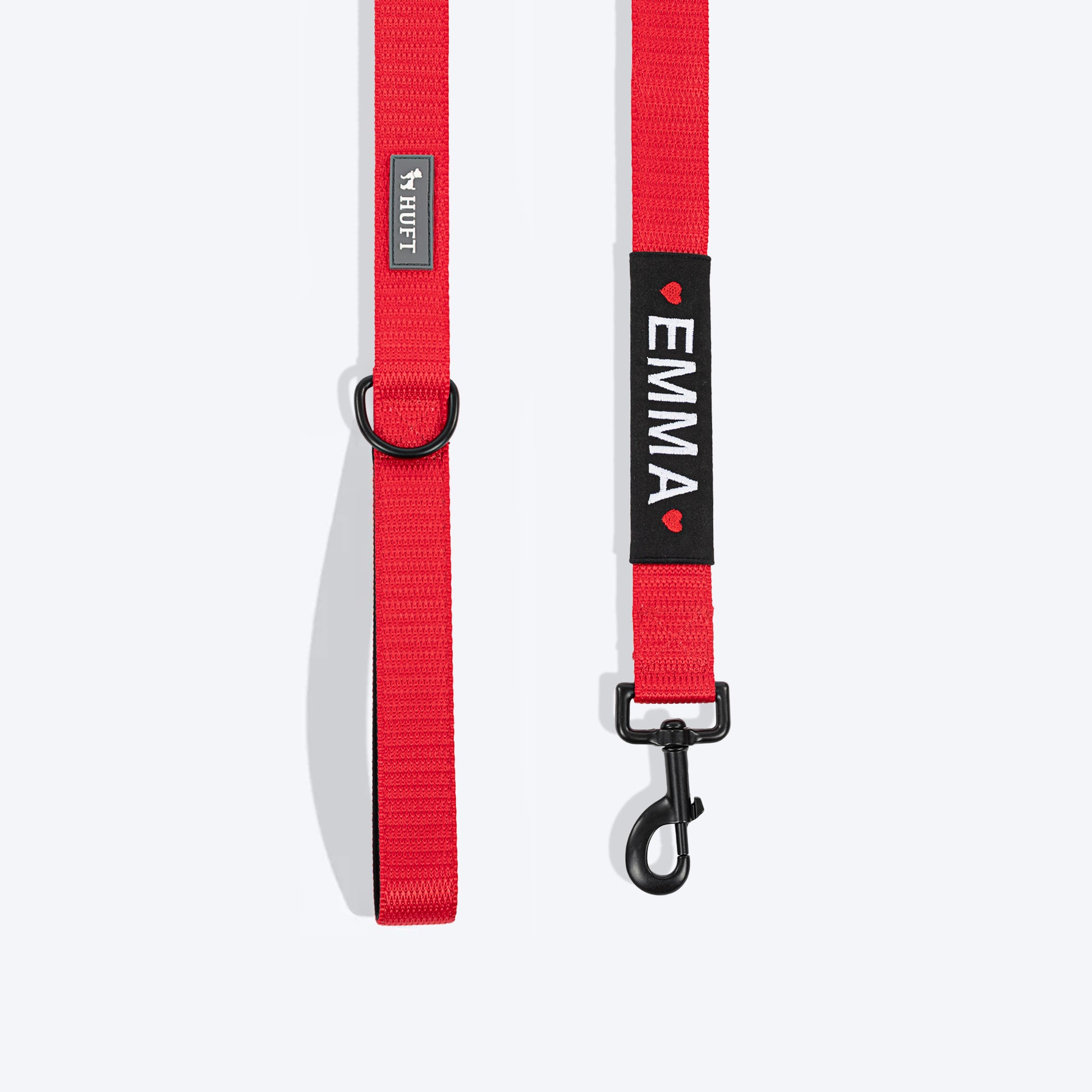 HUFT Classic Personalised Dog Leash - Cherry Red - Heads Up For Tails