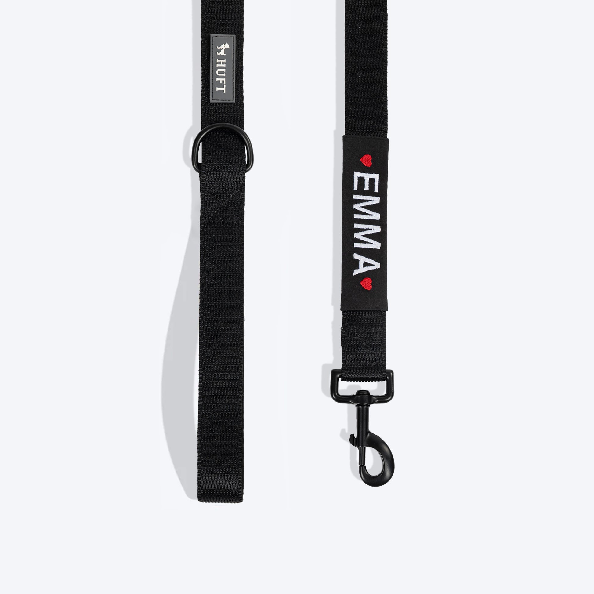 HUFT Classic Personalised Dog Leash - Coal Black - Heads Up For Tails