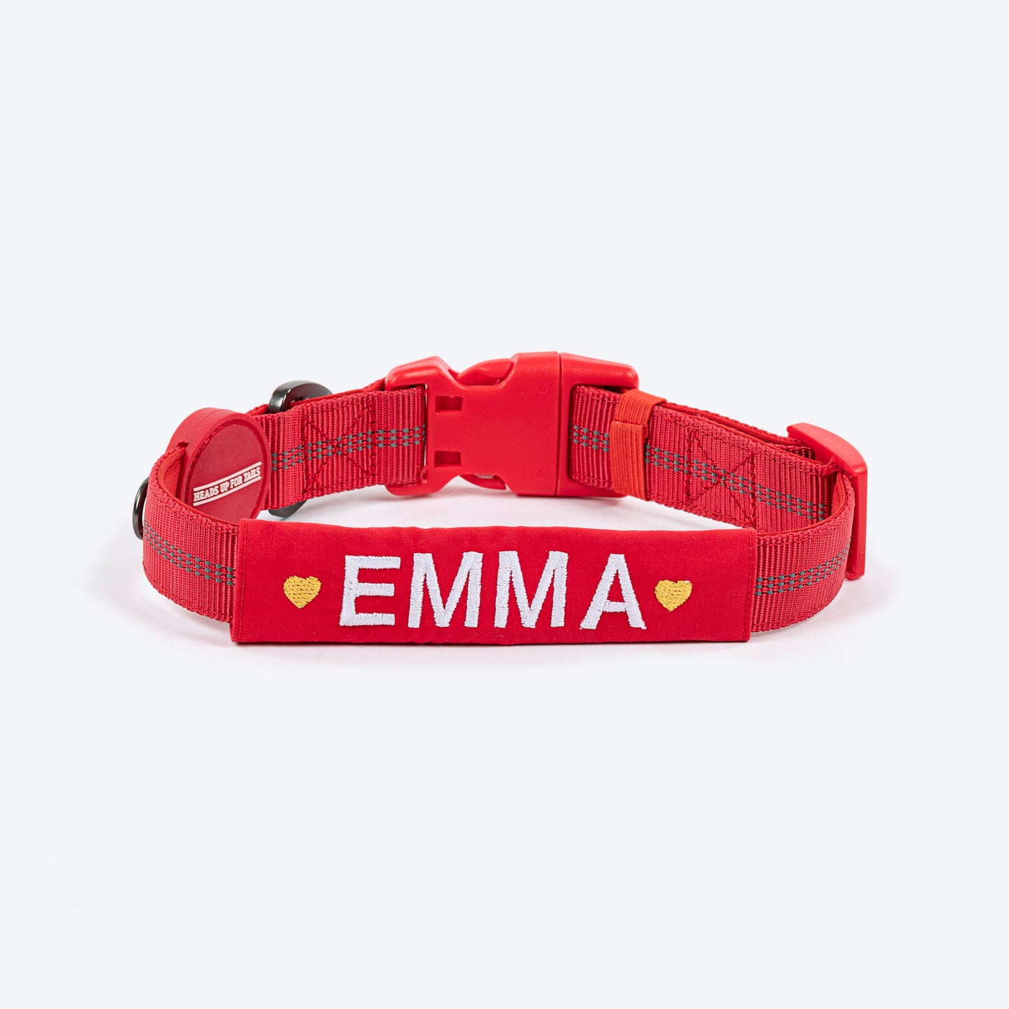 HUFT Xplorers Personalised Dog Collar - Red - Heads Up For Tails