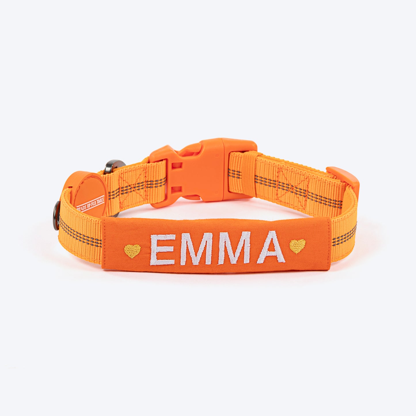 HUFT Xplorers Personalised Dog Collar - Orange - Heads Up For Tails