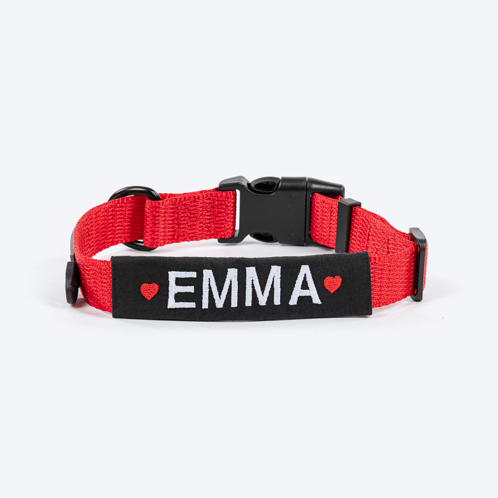 HUFT Classic Personalised Dog Collar - Cherry Red - Heads Up For Tails
