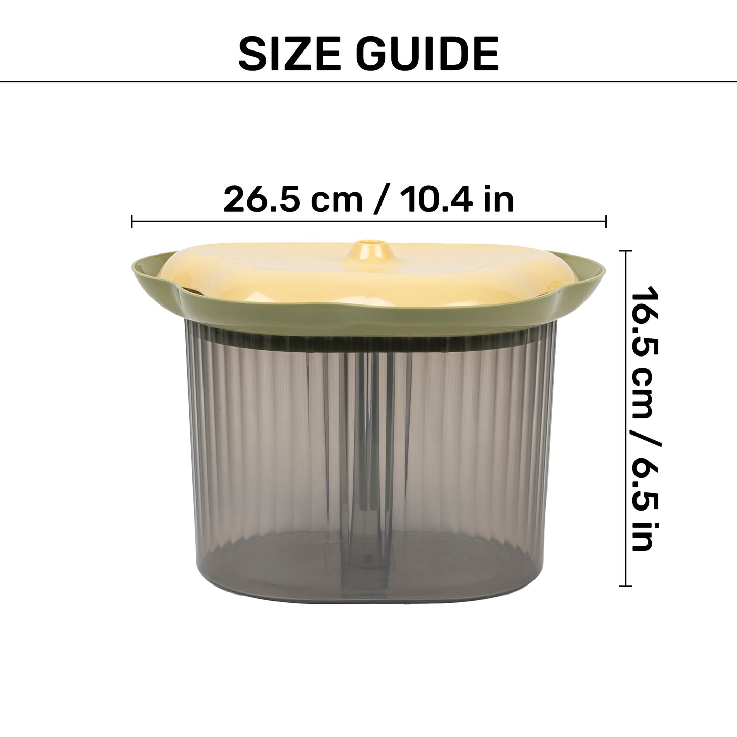 HUFT Yolk Water Dispenser Fountain Interactive Toy For Dog & Cat - Yellow - Heads Up For Tails