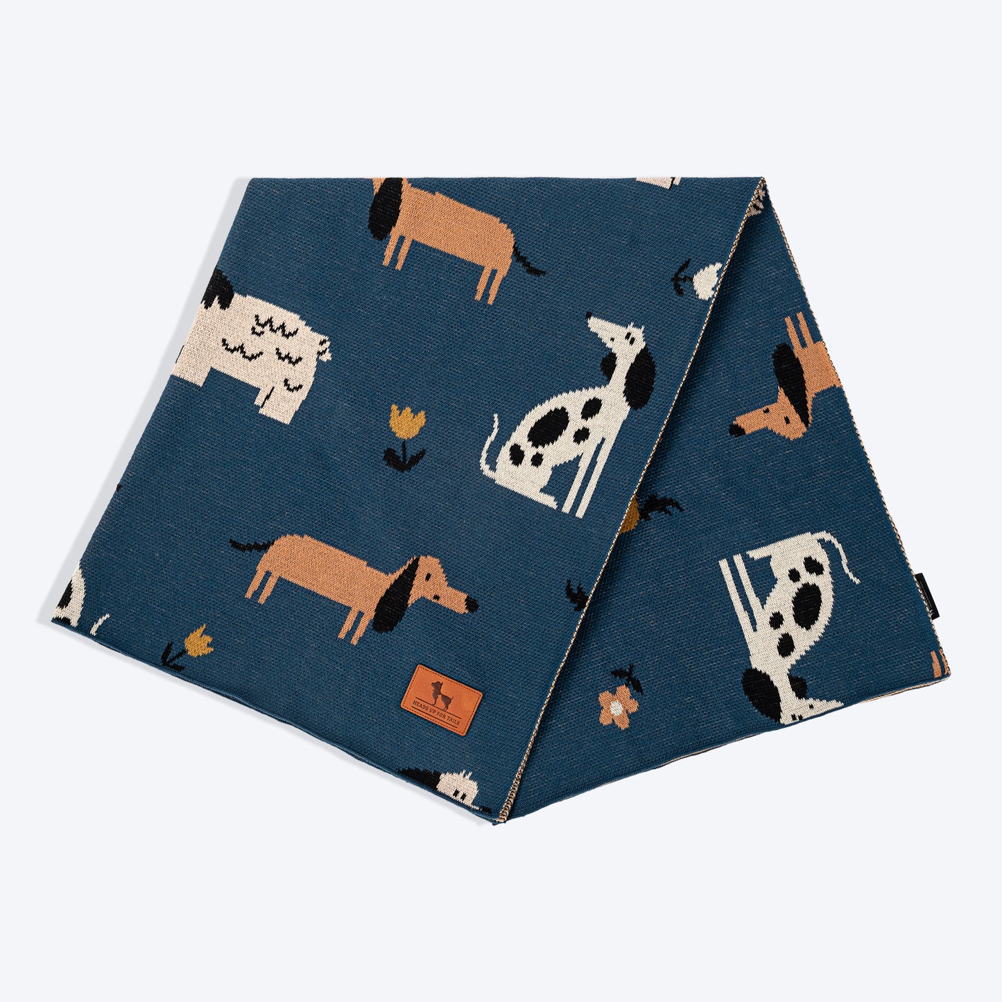 HUFT Bark & Bloom Blanket For Dog - Blue
